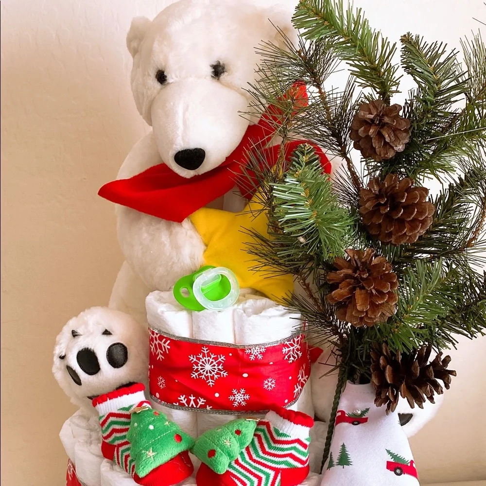 Christmas Diaper Cake